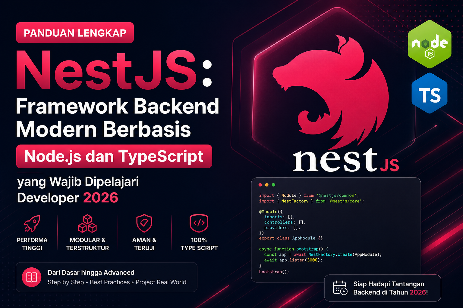 Panduan Lengkap NestJS: Framework Backend Modern Berbasis Node.js dan TypeScript yang Wajib Dipelajari Developer 2026